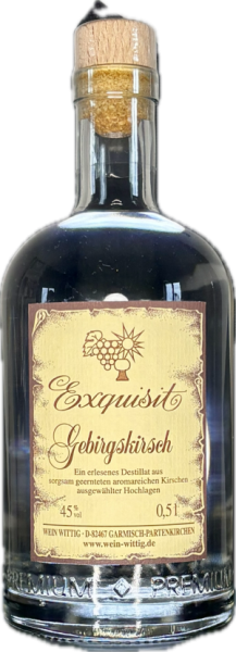 EXQUISIT - Gebirgskirsch 45% - 500ml - Wein Wittig