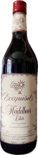 EXQUISIT - Heidelbeerlikör 20% - 1000ml - Wein Wittig